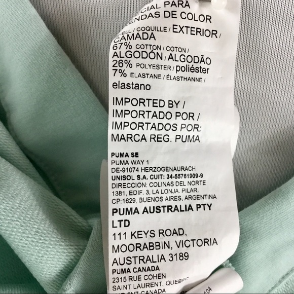 Puma Logo Cropped Hoodie Athletic Athleisure Size S - Picture 11 of 12